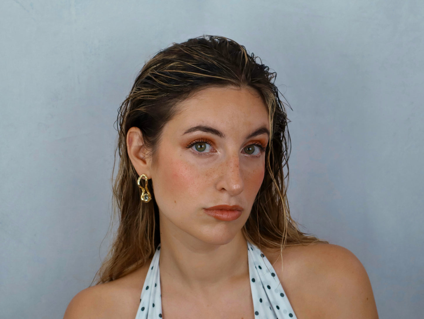 Ilusão gold earrings