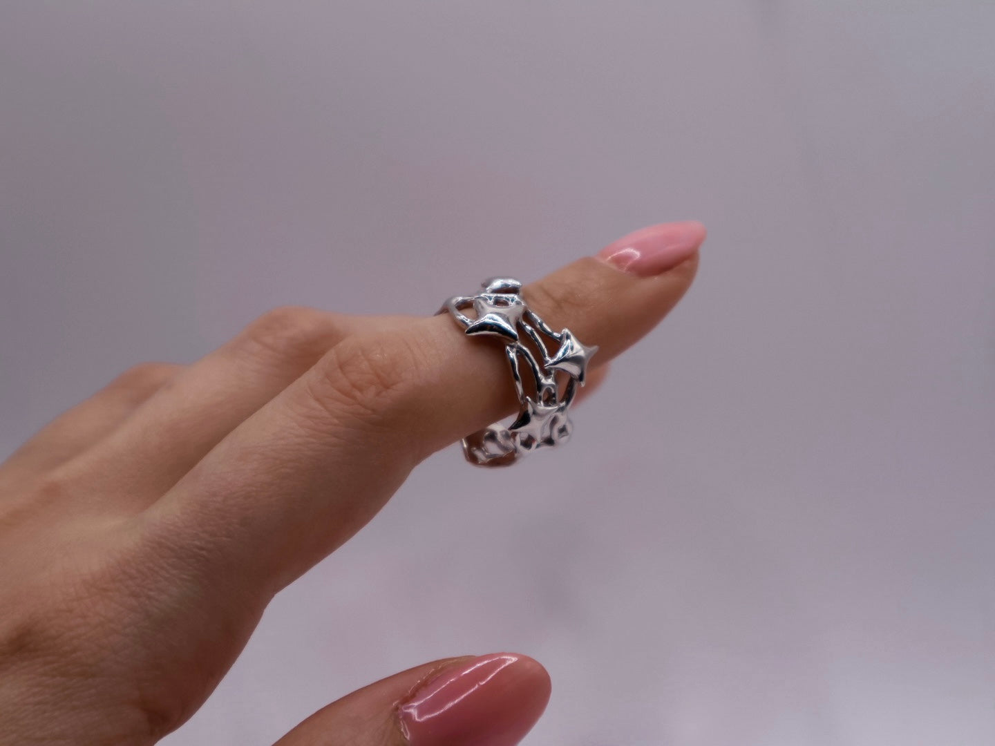 Glowing Chaos Ring silver