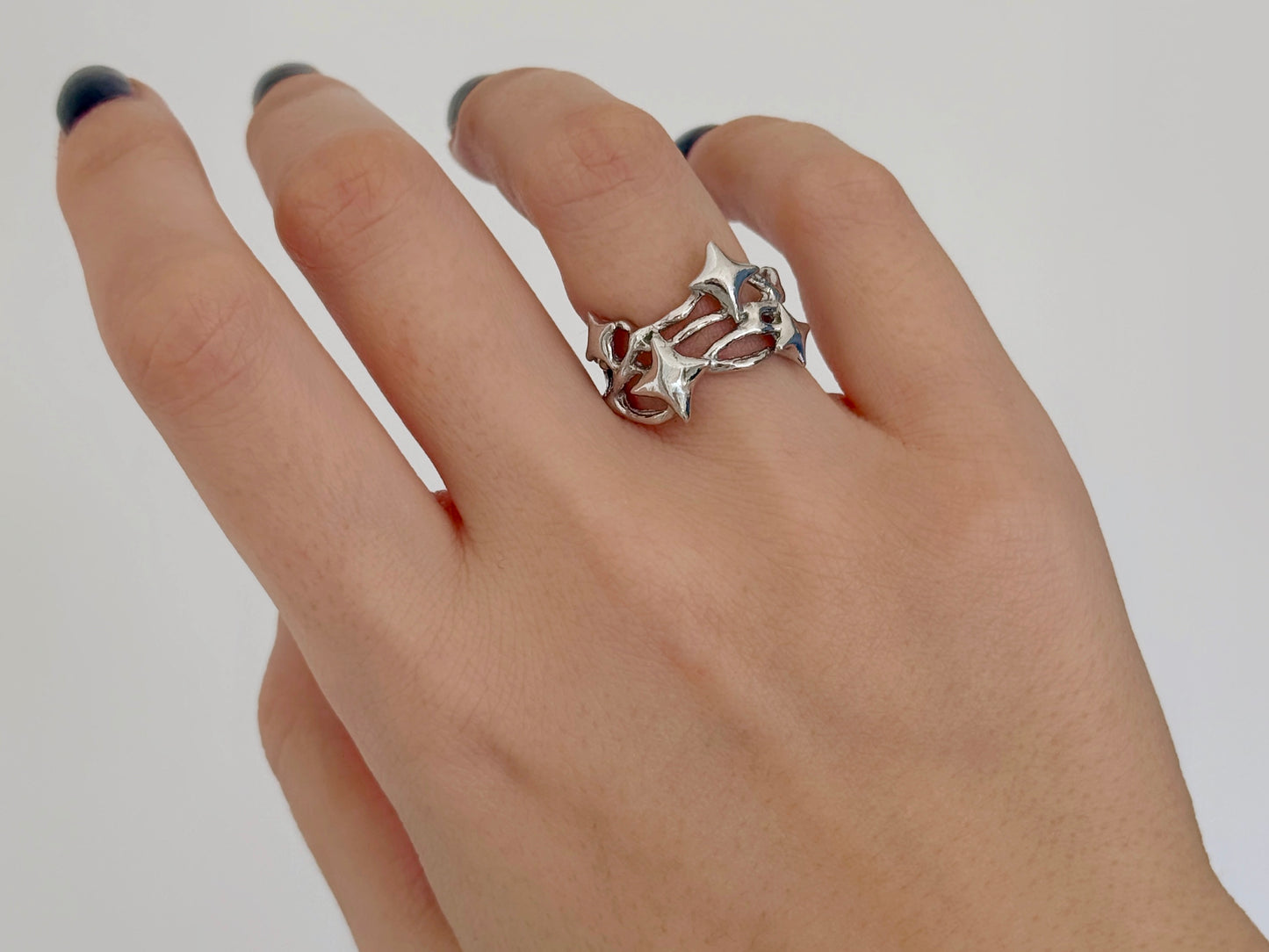 Glowing Chaos Ring silver