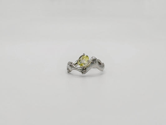 Saudade silver ring