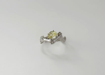 Saudade silver ring