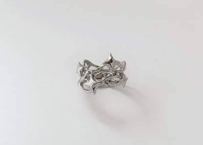 Glowing Chaos Ring silver