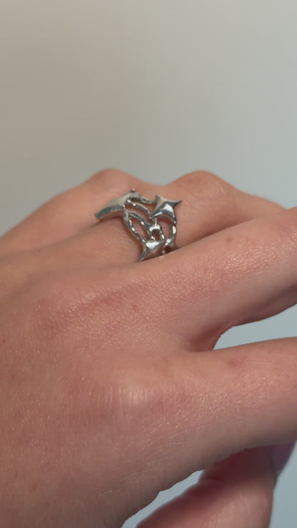 Glowing Chaos Ring silver