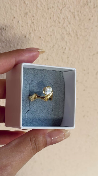 Saudade gold ring